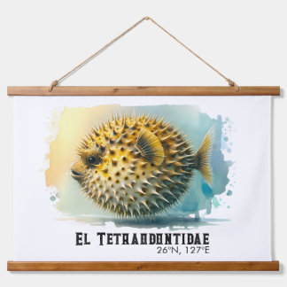 Watercolor Series: Blowfish Hanging Tapestry