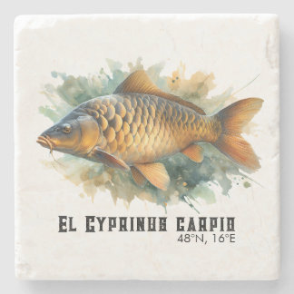 Watercolor Series: Carp Stone Coaster