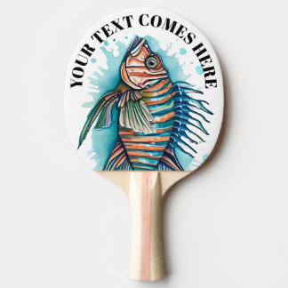 Watercolor Series: Lionfish Ping Pong Paddle