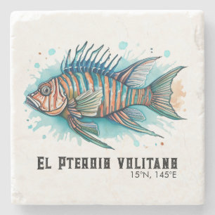 Watercolor Series: Lionfish Stone Coaster