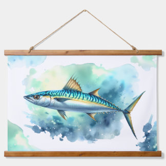 Watercolor Series: Mackerel Hanging Tapestry