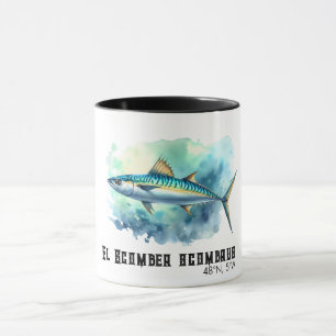 Watercolor Series: Mackerel Mug