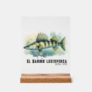Watercolor Series: Zander/Walleye Acrylic Sign