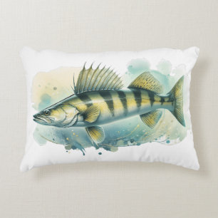 Watercolor Series: Zander/Walleye Decorative Cushion