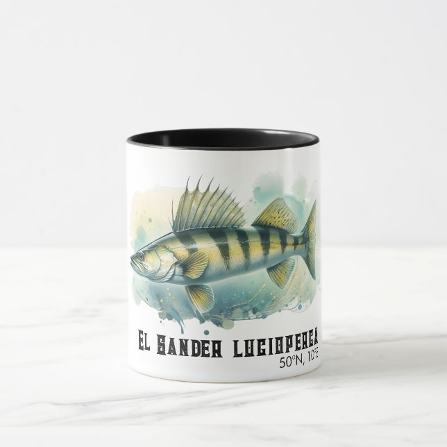 Watercolor Series: Zander/Walleye Mug (Center)