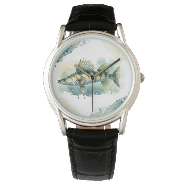 Watercolor Series: Zander/Walleye Watch (Front)