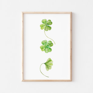 Watercolor Shamrock Poster