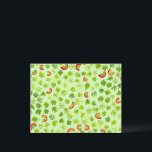 Watercolor Shamrocks & Rainbows Irish St Patty's  Postcard<br><div class="desc">Watercolor pattern of shamrocks and rainbows brings you the luck of the Irish and decorates this card. Hand painted by me for you. Add your own text or change the colours. For more designs and colours check my shop! Or let me know if you'd like something custom.</div>