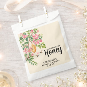 Watercolor She Found Her Honey Bridal Shower  Favour Bags