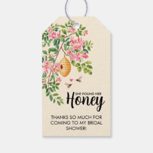 Watercolor She Found Her Honey Bridal Shower  Gift Tags