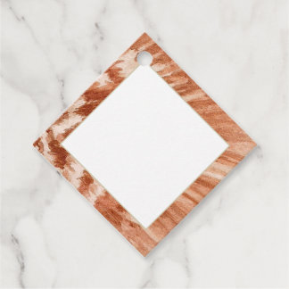Watercolor Shell Print Border Gift Tag