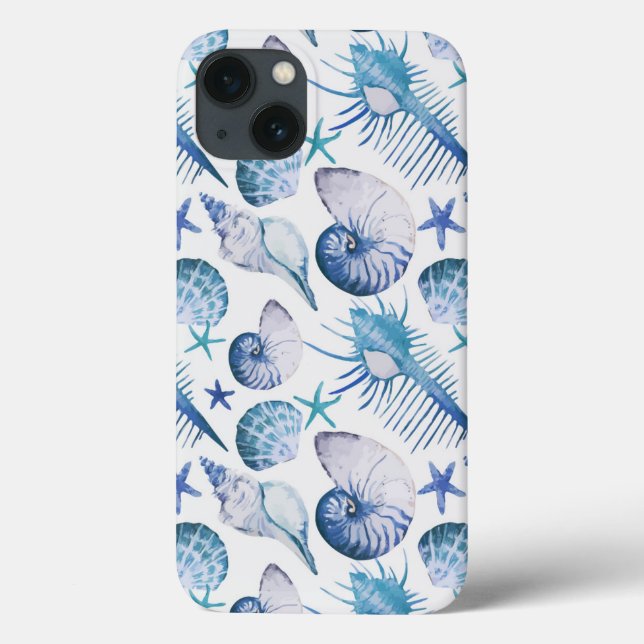 Watercolor Shells Case-Mate iPhone Case (Back)