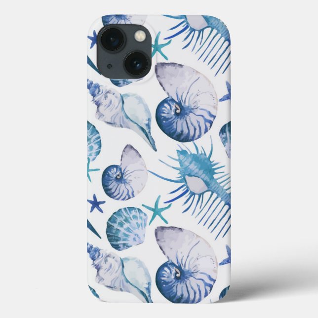 Watercolor Shells Case-Mate iPhone Case (Back)