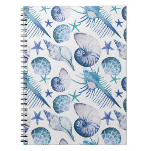 Watercolor Shells Spiral Notebook