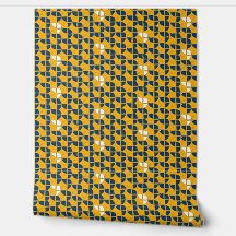 Watercolor SHRIMP Pattern Blue Yellow Nursery