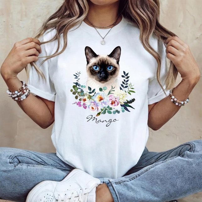 Watercolor Siamese Cat T-Shirt (Creator Uploaded)
