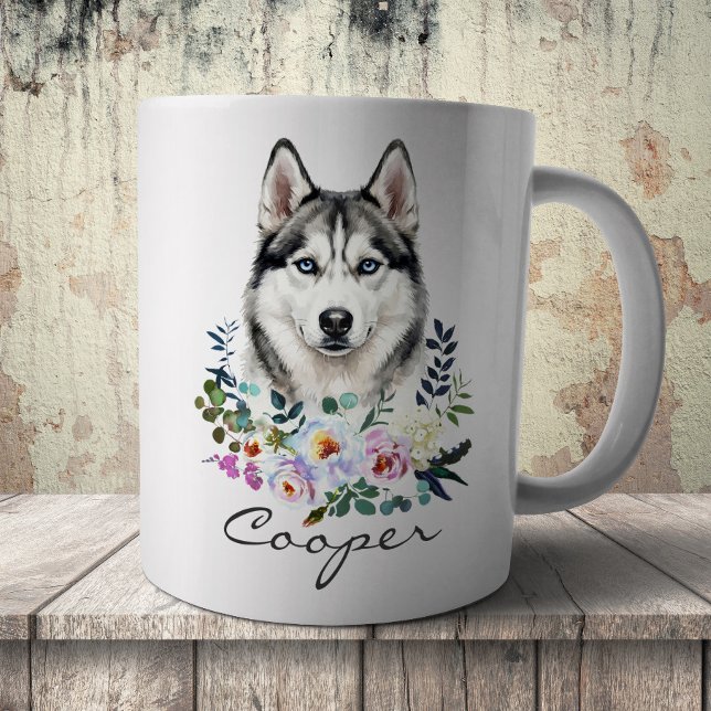 Watercolor Siberian Husky Coffee Mug (Creator Uploaded)