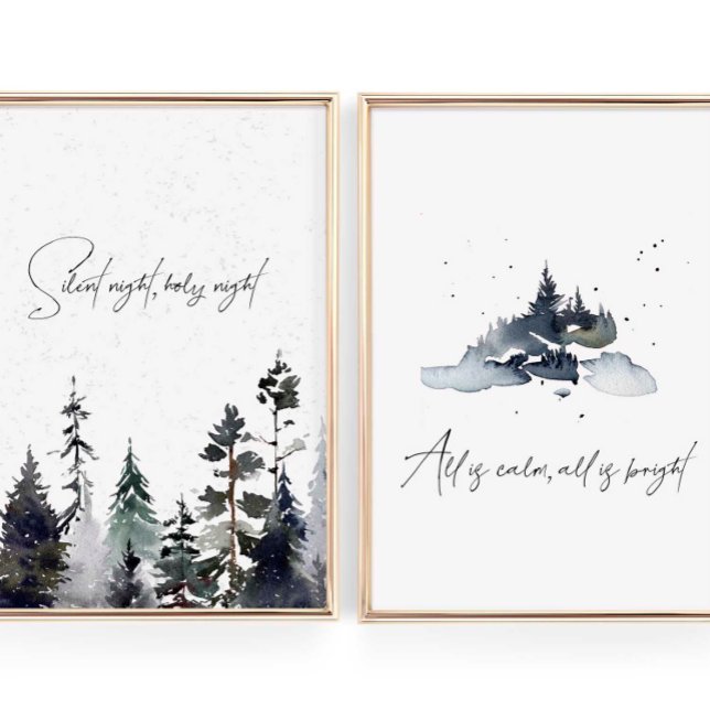 Watercolor Silent night Christmas hymn (Creator Uploaded)