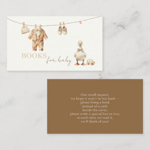 Watercolor Silly Goose Books for Baby Enclosure Card