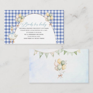 Watercolor silly goosr birthday books for baby Enclosure Card
