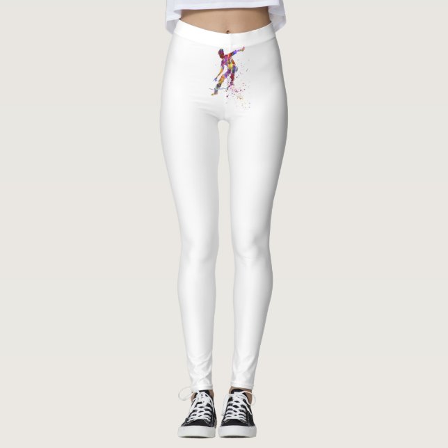 watercolor skater leggings (Front)