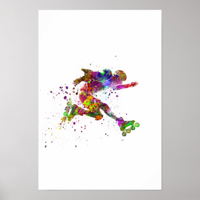 watercolor skater poster (Front)