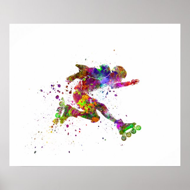 watercolor skater poster (Front)