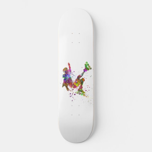 watercolor skater skateboard (Front)