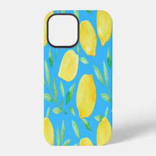 Watercolor Sketch Lemons Seamless Design iPhone 12 Case