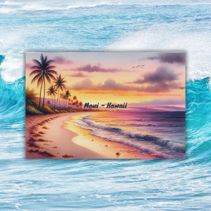 Watercolor Sketch Maui Hawaii Colourful Poster