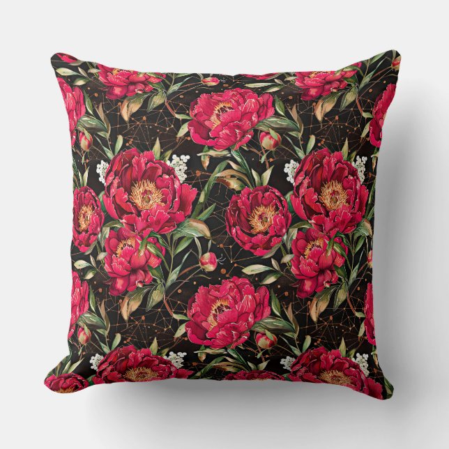 Watercolor sketched detailed pattern of delightful cushion (Front)