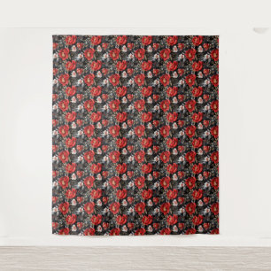 Watercolor sketched detailed pattern of delightful tapestry