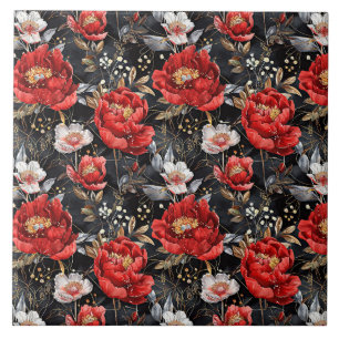 Watercolor sketched detailed pattern of delightful tile