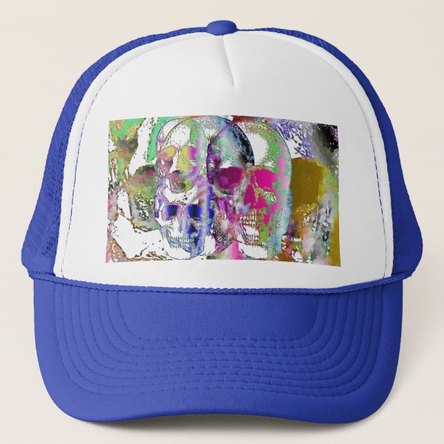 Watercolor Skulls - Trucker Hat (Front)