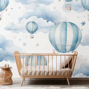 Watercolor Sky Adventure Seamless Pattern Wallpaper