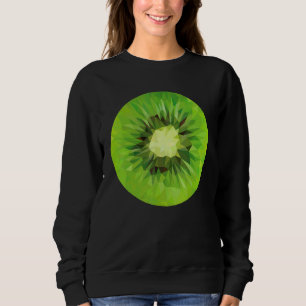 Watercolor Slice Of Kiwi Kiwi Fruit Sweatshirt