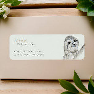 Watercolor Smiling Sloth