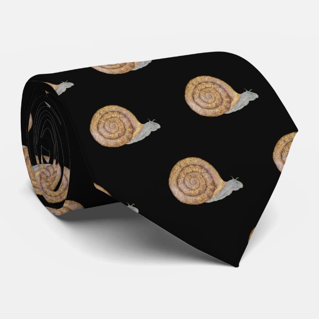 Watercolor Snail Tie (Rolled)