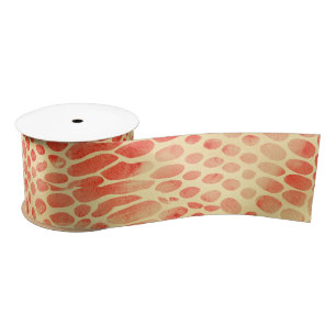 Watercolor Snake Print Satin Ribbon