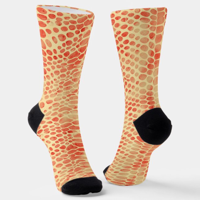 Watercolor Snake Print Socks (Angled)