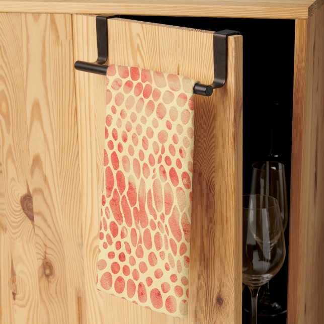 Watercolor Snake Print Tea Towel (Thirds Fold)