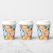 Watercolor Snowflakes Christmas Paper Cup