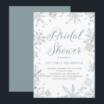Watercolor Snowflakes Glitter Winter Bridal Shower Invitation<br><div class="desc">Invite family and friends with this winter bridal shower invitation. it features watercolor snowflakes with faux silver glitter accents and modern calligraphy. Personalise by adding names,  date,  venue,  address and so much more. This snowflakes bridal shower invitation is perfect for winter theme and Christmas bridal showers.</div>