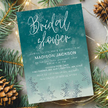 Watercolor Snowflakes Winter Bridal Shower