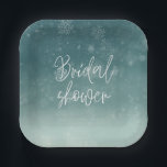 Watercolor Snowflakes Winter Bridal Shower  Paper Plate<br><div class="desc">Watercolor Snowflakes Winter Bridal Shower Paper Plates. Matching items available.</div>