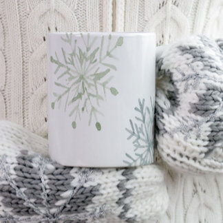 Watercolor Snowflakes Winter Mug