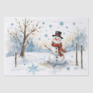 Watercolor Snowman Tissue Paper
