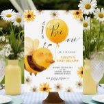 Watercolor So Sweet to Bee ONE Birthday Party Invitation<br><div class="desc">Watercolor So Sweet to Bee ONE Honey Birthday Party</div>