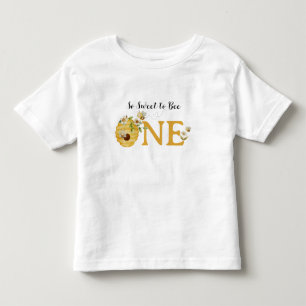 Watercolor So Sweet to Bee One Birthday T-Shirt