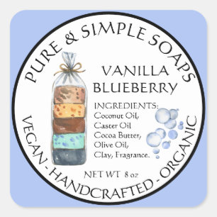 Watercolor Soap handmade Label Product 